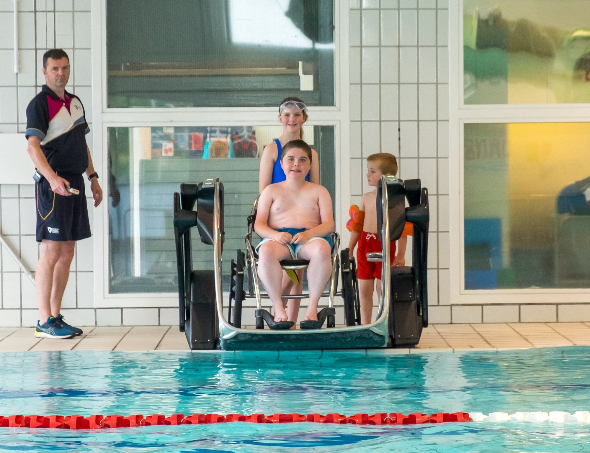 Boy in pool pod at Bandridge Leisure Centre