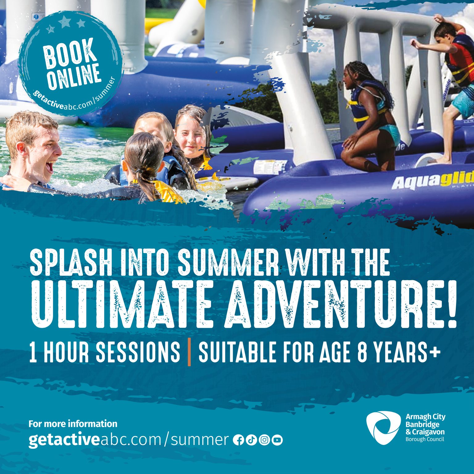 4195. GETACTIVEABC SUMMER INSTA OUTDOOR INFLATABLE