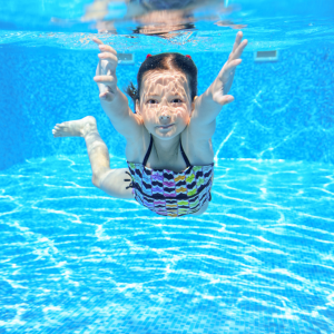 kid swimming
