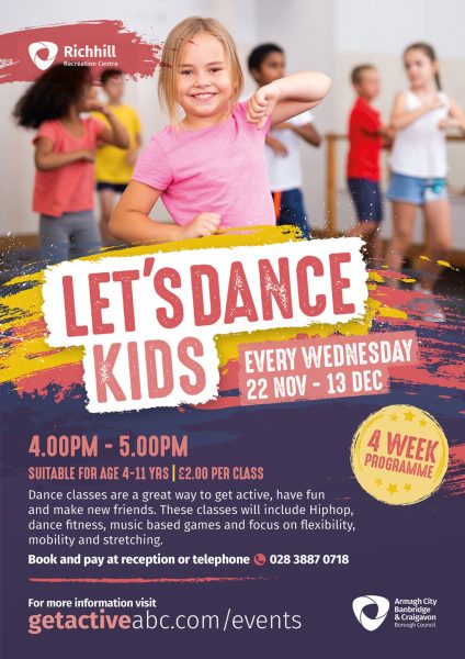 Richhill Recreation Centre Let's Dance kids Nov programme