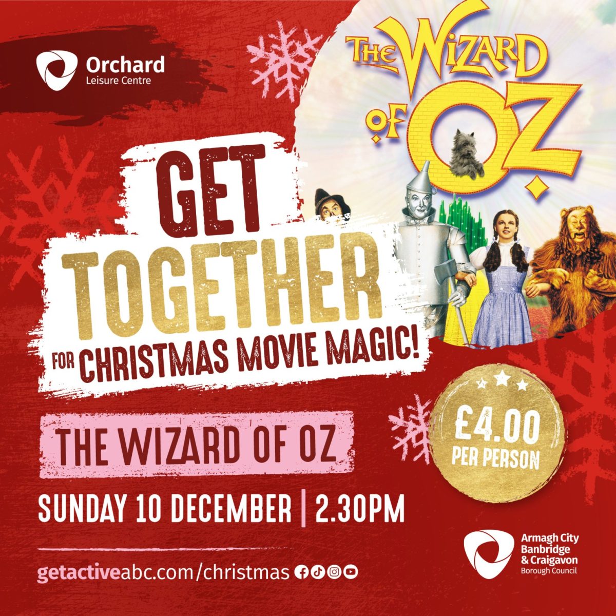 Wizard of Oz at Orchard Leisure Centre Sunday 10 December