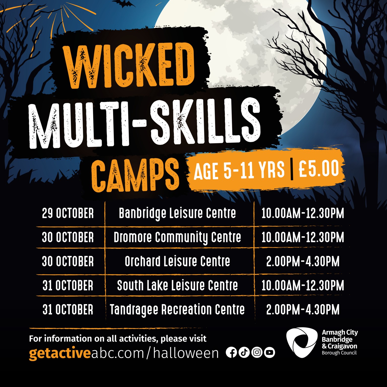 2024 Halloween Multi Sports camp details