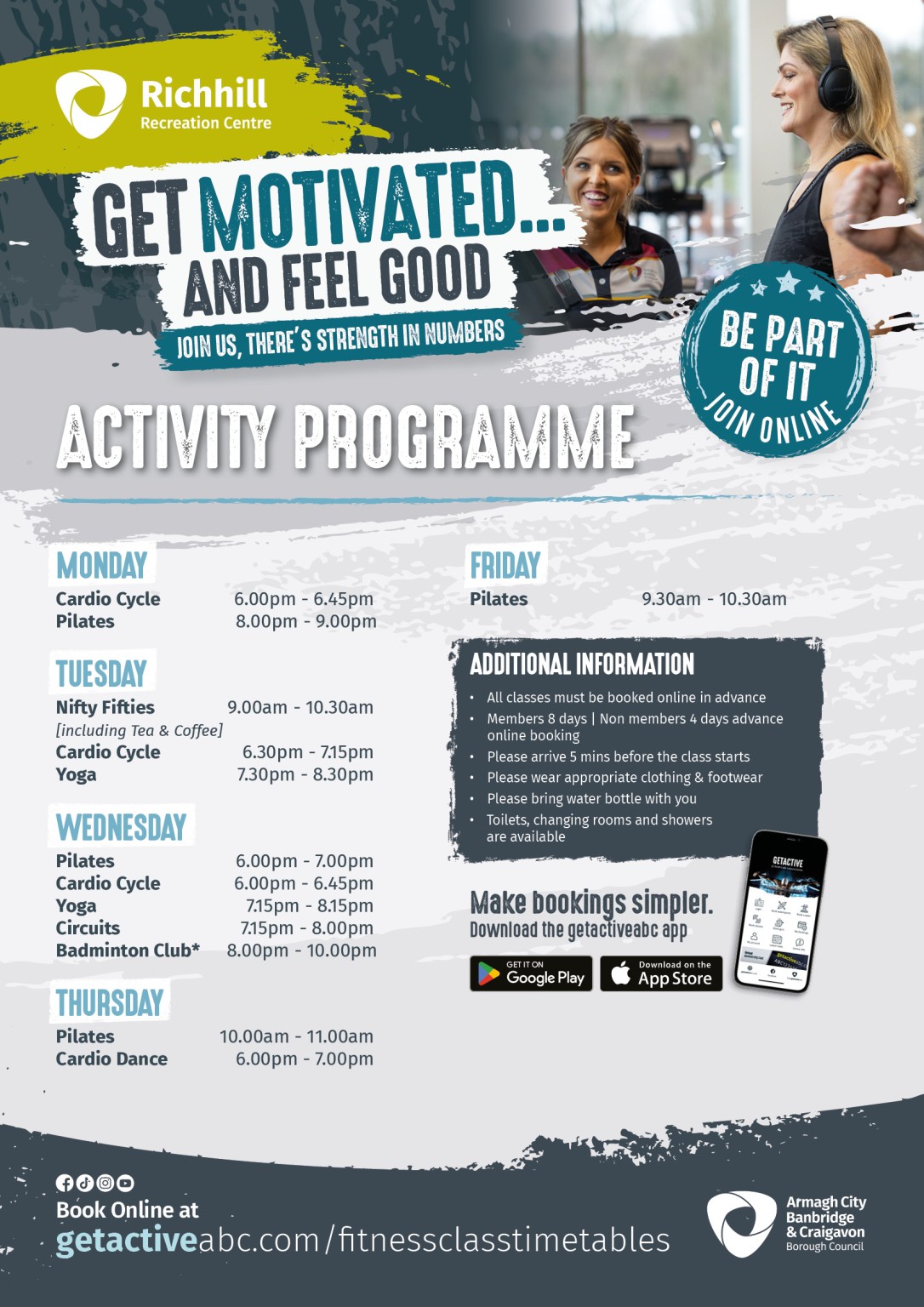 Richhill Recreation Centre activity programme