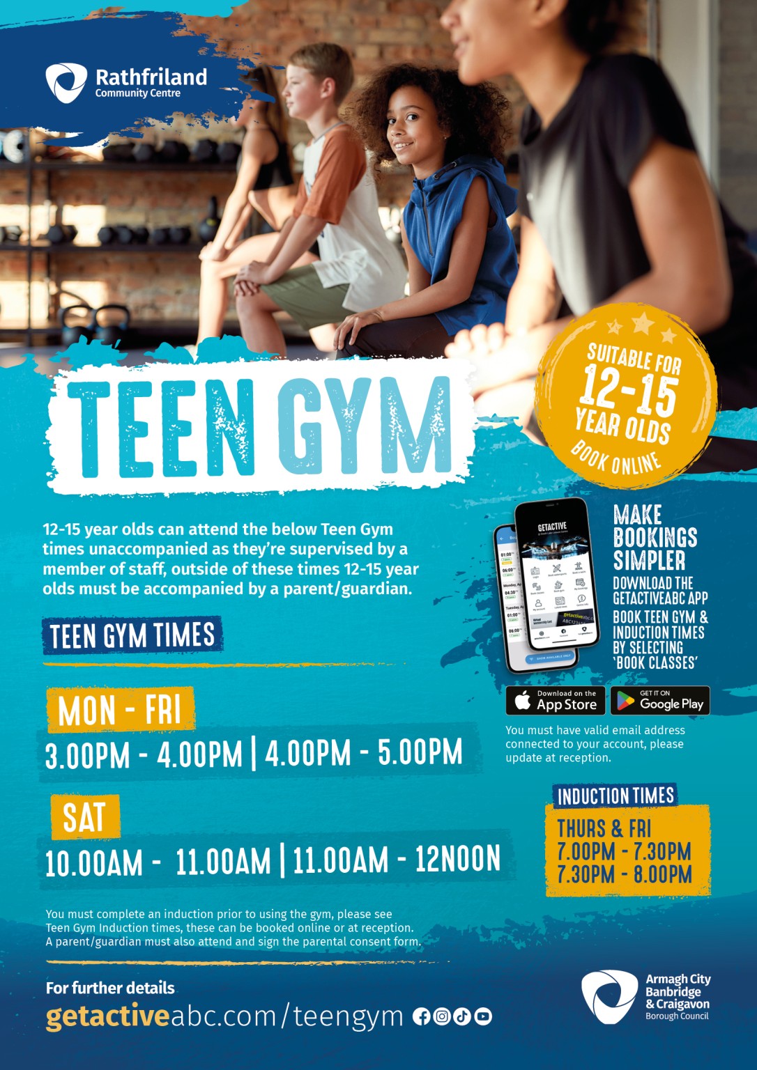 Rathfriland Community Centre Teen gym times