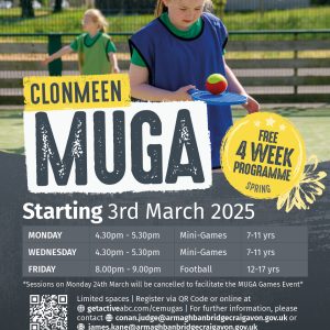 4721. GETACTIVEABC MUGA 2025 A5 FLYERS CLONMEEN