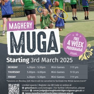 4721. GETACTIVEABC MUGA 2025 A5 FLYERS MAGHERY