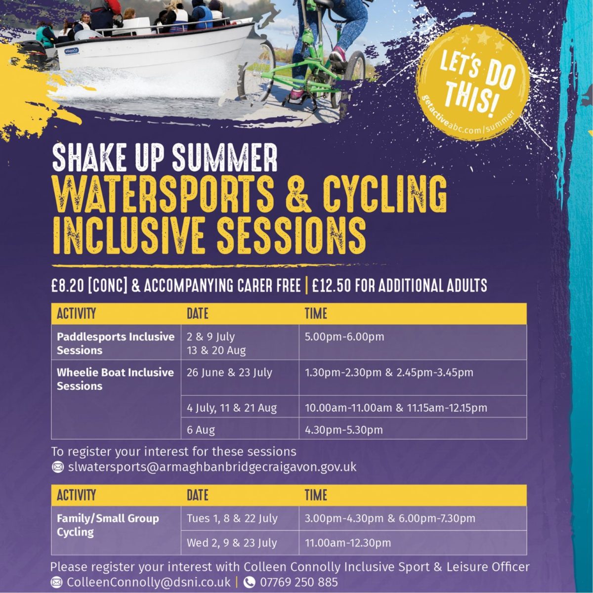 Summer Inclusive Watersports & Cycling